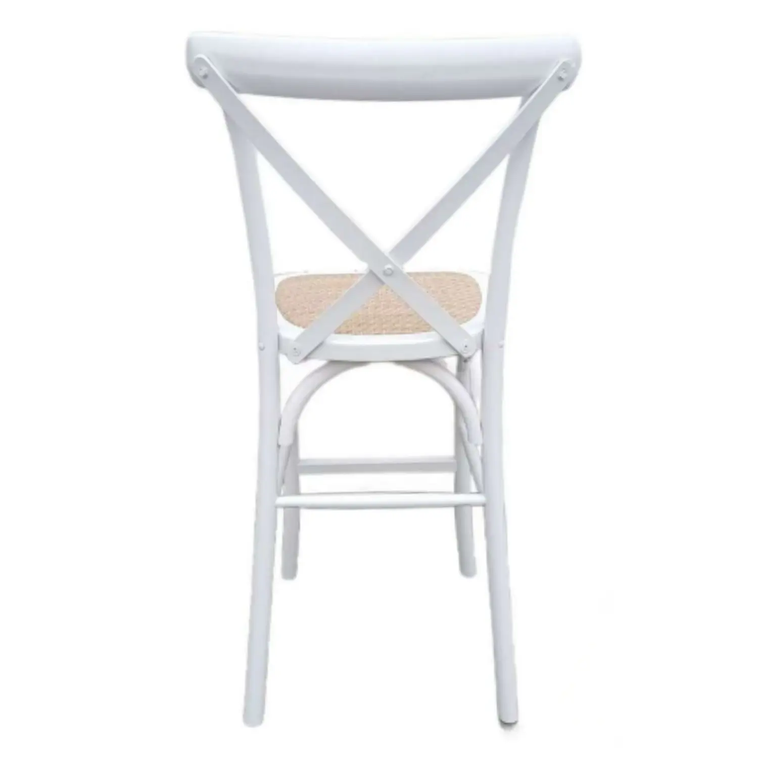 Taburete Bar Crossback Madera Haya Asiento Ratán 15