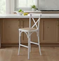 Taburete Bar Crossback Madera Haya Asiento Ratán - Miniatura 14