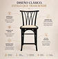 Taburete Bar Andes de Madera Haya y Ratán Natural Estilo Bistro - Miniatura 3