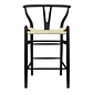 Taburete Wishbone Alto de Madera Haya con Asiento Encordado Natural - Miniatura 2