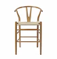 Taburete Wishbone Alto de Madera Haya con Asiento Encordado Natural - Miniatura 7