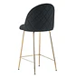 Taburete Bar Tapizado en Felpa con Patas Doradas Estilo Luxury - Miniatura 10