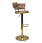 Taburete Bar Queen Dorado Ajustable en Velvet - Miniatura 2