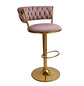 Taburete Bar Queen Dorado Ajustable en Velvet - Miniatura 9