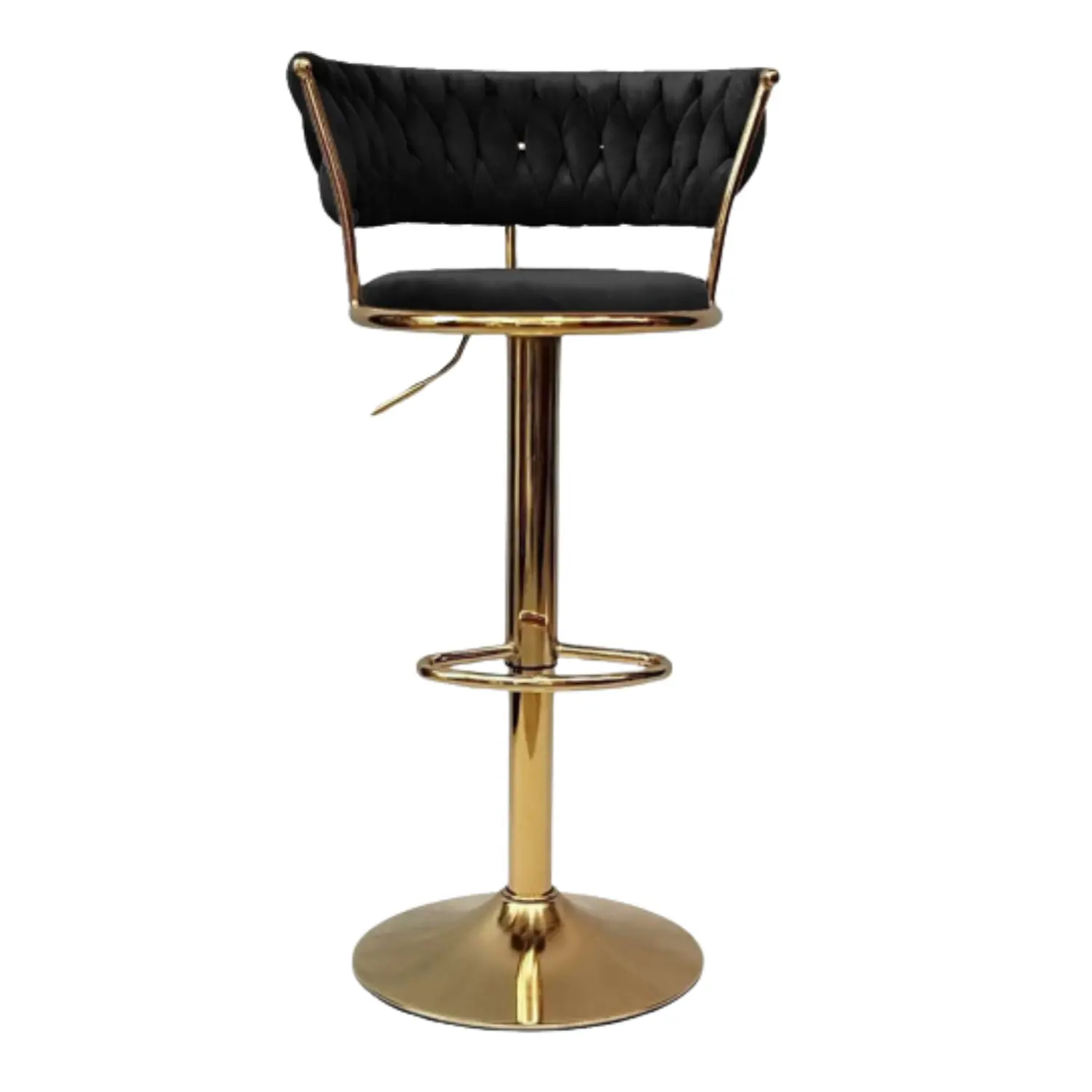 Taburete Bar Queen Dorado Ajustable en Velvet 12
