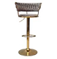 Taburete Bar Queen Dorado Ajustable en Velvet - Miniatura 6
