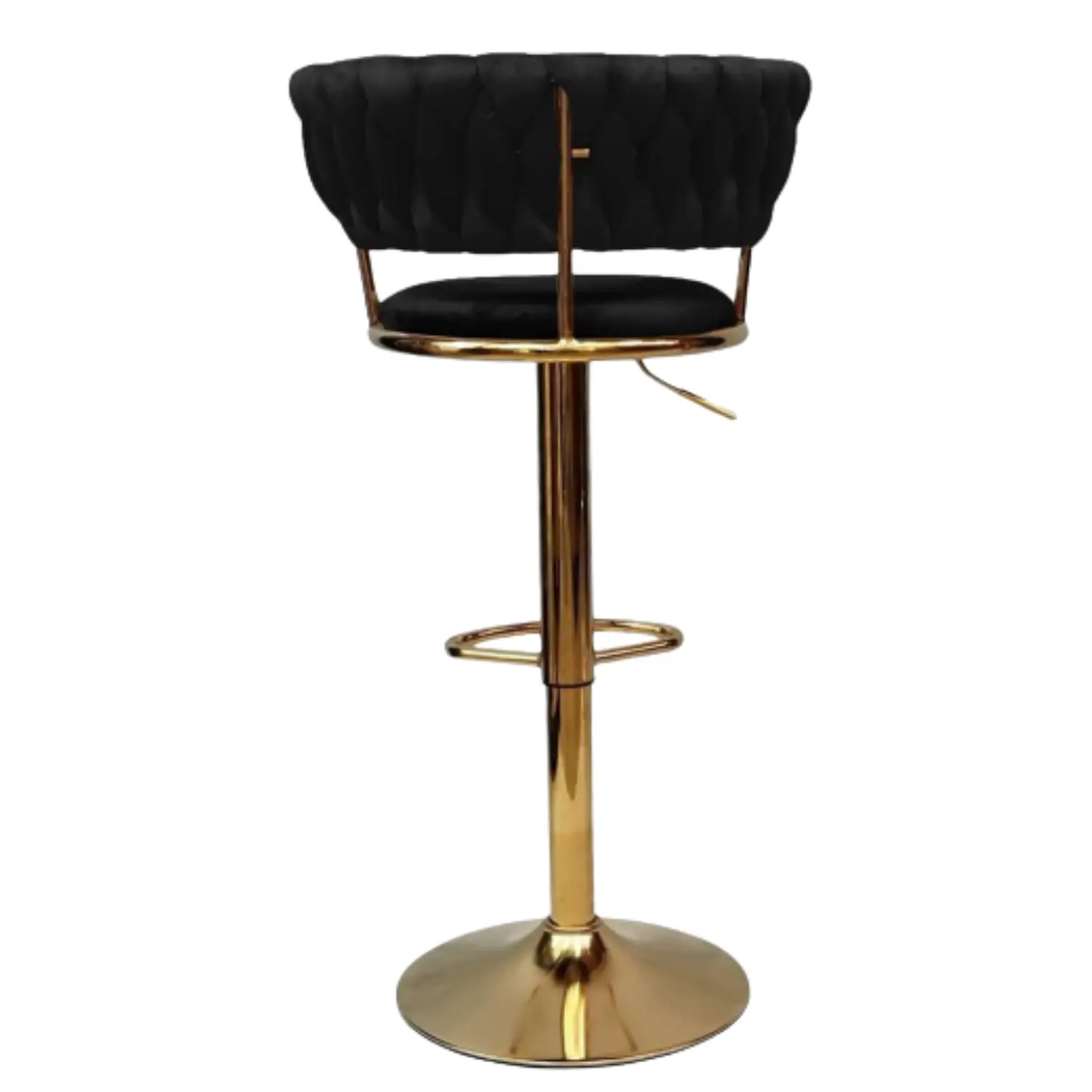 Taburete Bar Queen Dorado Ajustable en Velvet 13