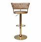Taburete Bar Queen Dorado Ajustable en Velvet - Miniatura 4