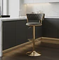 Taburete Bar Queen Dorado Ajustable en Velvet - Miniatura 5