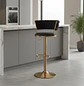 Taburete Bar Queen Dorado Ajustable en Velvet - Miniatura 11
