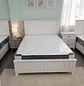 Cama de Madera Estilo Americano Blanca y Diseño Clásico - Miniatura 1