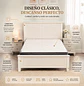 Cama de Madera Estilo Americano Blanca y Diseño Clásico - Miniatura 3