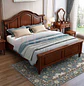 Cama Madera Cinthya Roble Americano Clásico - Miniatura 1