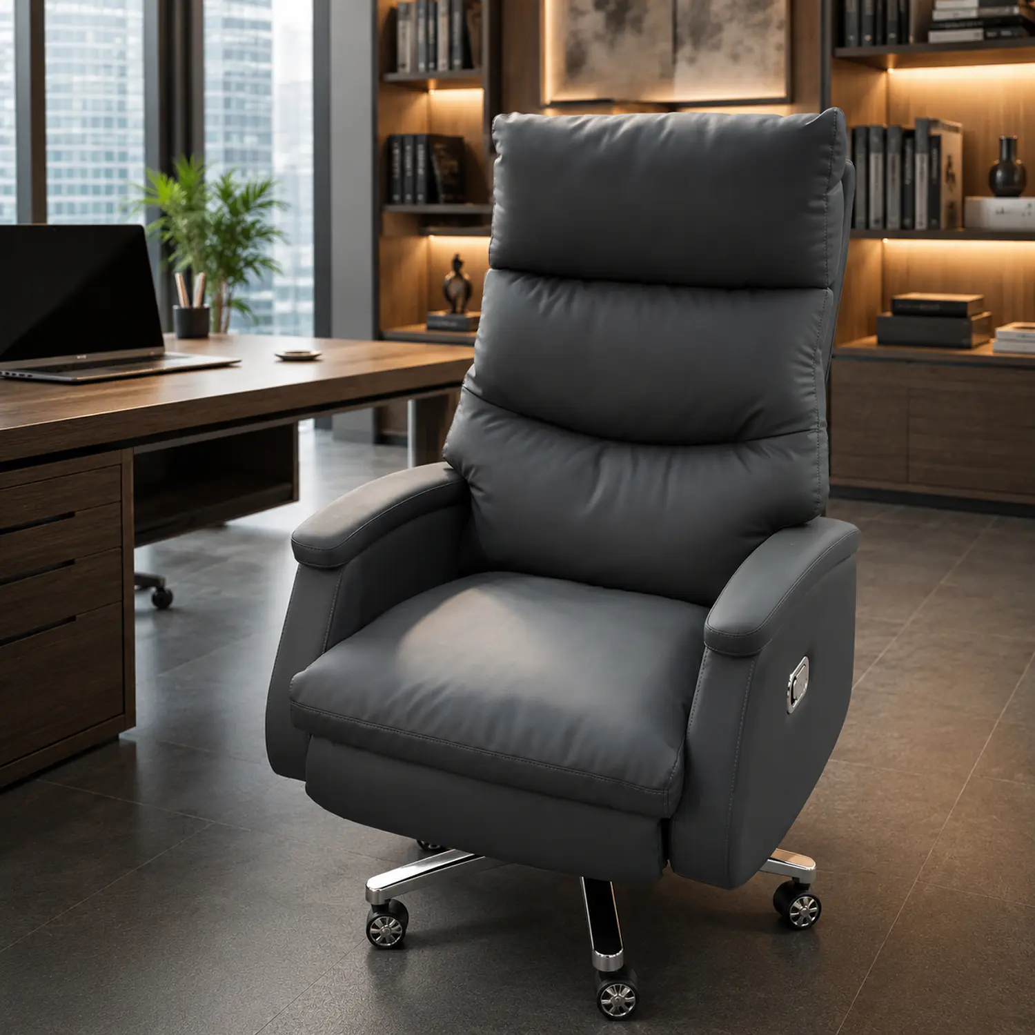 Silla de Escritorio Gerencial Ergonómica Ejecutiva con Apoya Brazos y Respaldo Alto 5