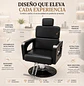 Sillón de Barbería Profesional Reclinable con Base Cuadrada y Hidráulica  Atlas Pro - Miniatura 2