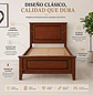Cama Individual de Madera Color Caoba Estilo Clásico Americano - Miniatura 3
