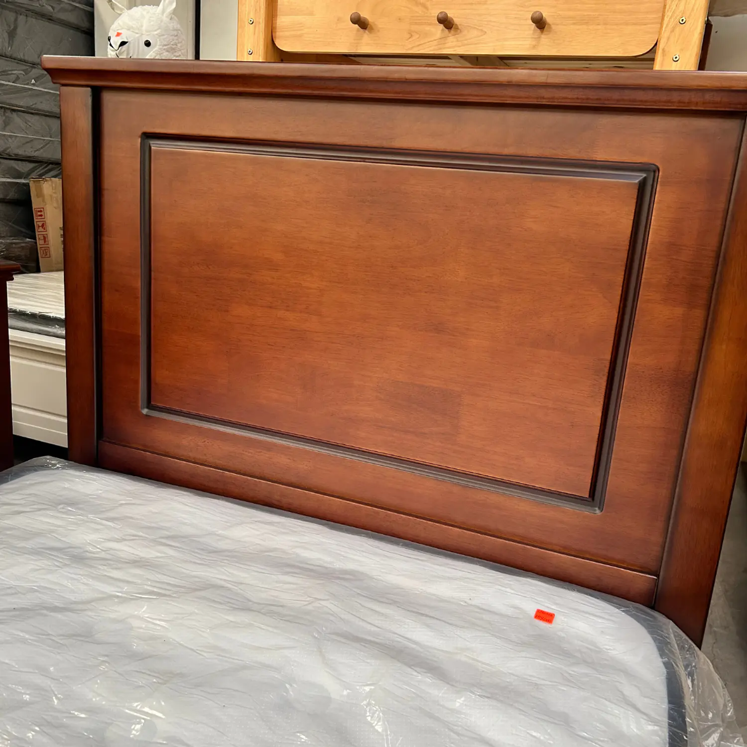 Cama Individual de Madera Color Caoba Estilo Clásico Americano 4