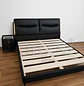 Cama Negra Moderna con Luces LED y Respaldo Tapizado - Miniatura 2