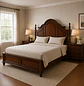 Cama King Roble Americano Madera Maciza con Somier de Pino - Miniatura 1