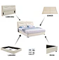 Cama Gris Tapizada con Luces LED en Respaldo - Miniatura 5