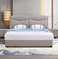 Cama Gris Tapizada con Luces LED en Respaldo - Miniatura 2