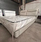 Cama Gris Tapizada con Luces LED en Respaldo - Miniatura 6