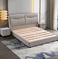 Cama Gris Tapizada con Luces LED en Respaldo - Miniatura 4