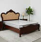 Cama King de Madera Beige Capitoné Estilo Clásico - Miniatura 2
