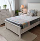 Cama de Madera Blanca Plaza y Media e Individual con Respaldo - Miniatura 2