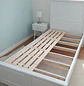 Cama de Madera Blanca Plaza y Media e Individual con Respaldo - Miniatura 5