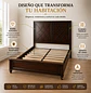 Cama King Roble Americano Premium Base Pino Macizo - Miniatura 3