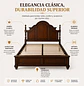Cama King Roble Americano Clásica de Madera Premium - Miniatura 3