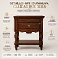 Velador de Madera con 2 Cajones con Tallado Mas Nivel  - Miniatura 3