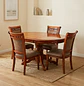 Comedor Ovalado Retráctil y 4 Sillas Madera Roble Americano - Miniatura 1