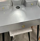 Tocador Gris con Espejo LED Ovalado con Base Metálica y Asiento  - Miniatura 7