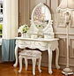 Tocador Vintage Blanco con Espejo Incluye Asiento - Miniatura 4