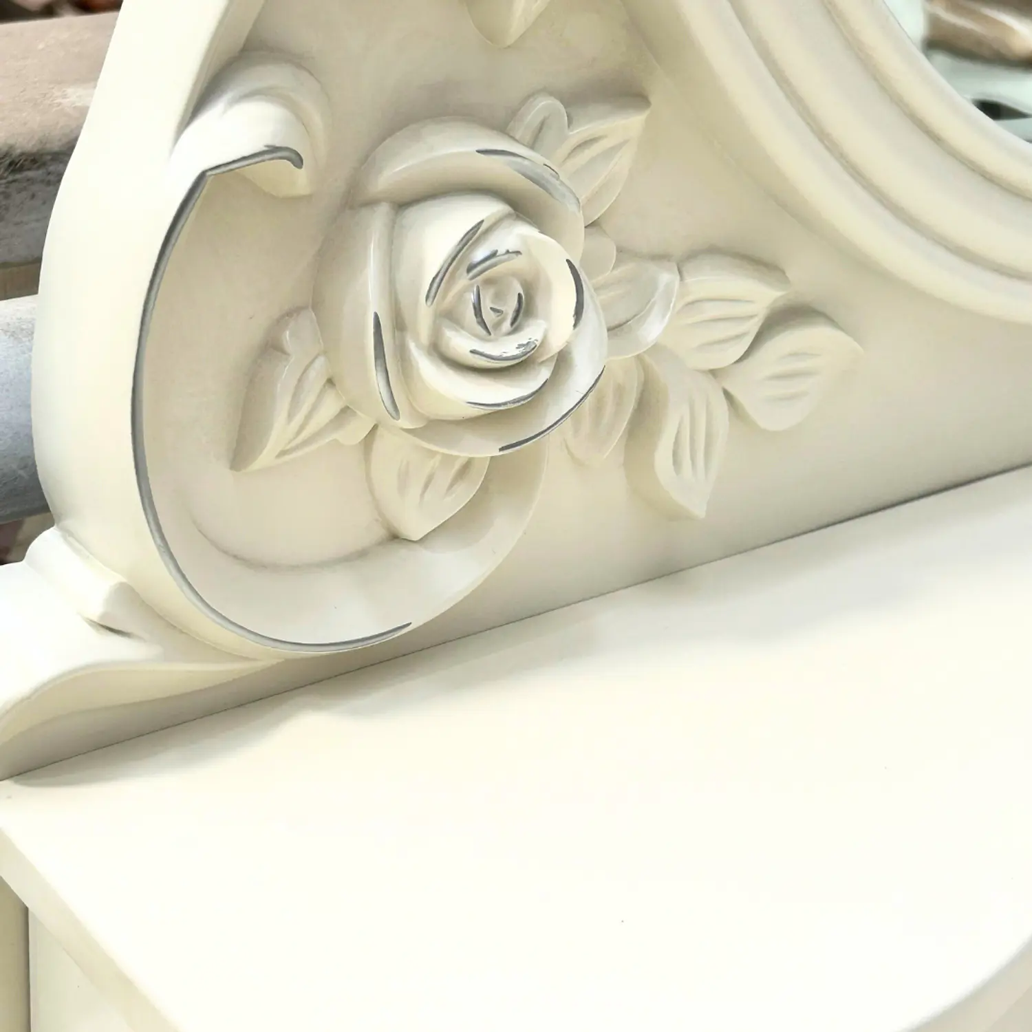 Tocador Vintage Blanco con Espejo Incluye Asiento 5