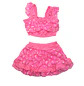 Traje de Baño Infantil Rosa con Vestido y Pantaloncillo para Niña UV - Miniatura 4