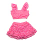 Traje de Baño Infantil Rosa con Vestido y Pantaloncillo para Niña UV - Miniatura 5