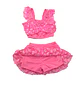 Traje de Baño Infantil Rosa con Vestido y Pantaloncillo para Niña UV - Miniatura 6