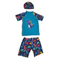 Traje de Baño de Niño 3 Piezas Azul con Gorro Talla M - Miniatura 4