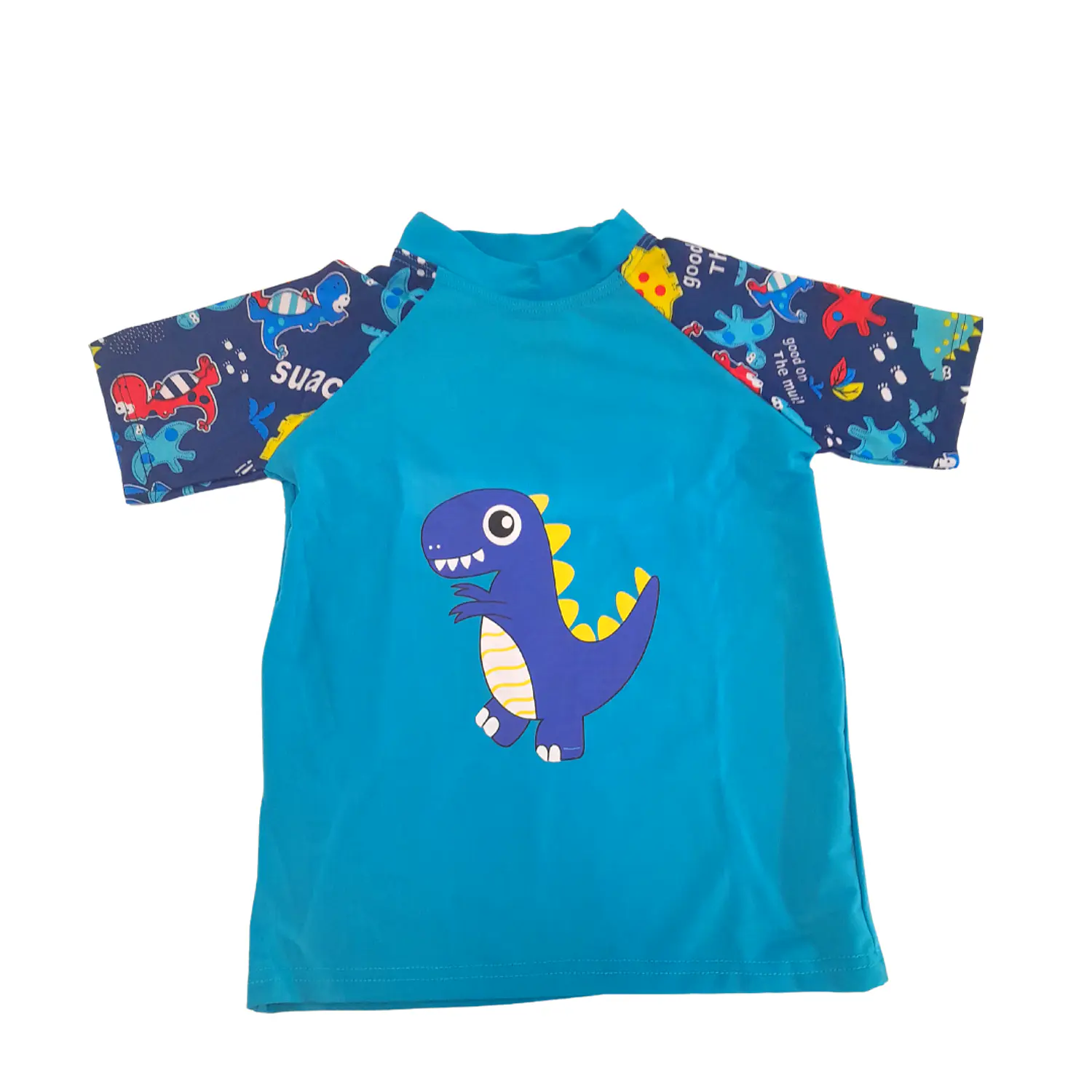 Traje de Baño de Niño 3 Piezas Azul con Gorro Talla M 6