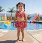 Traje de Baño Niña 2 Piezas con Short Lycra Rojo Talla M - Miniatura 2