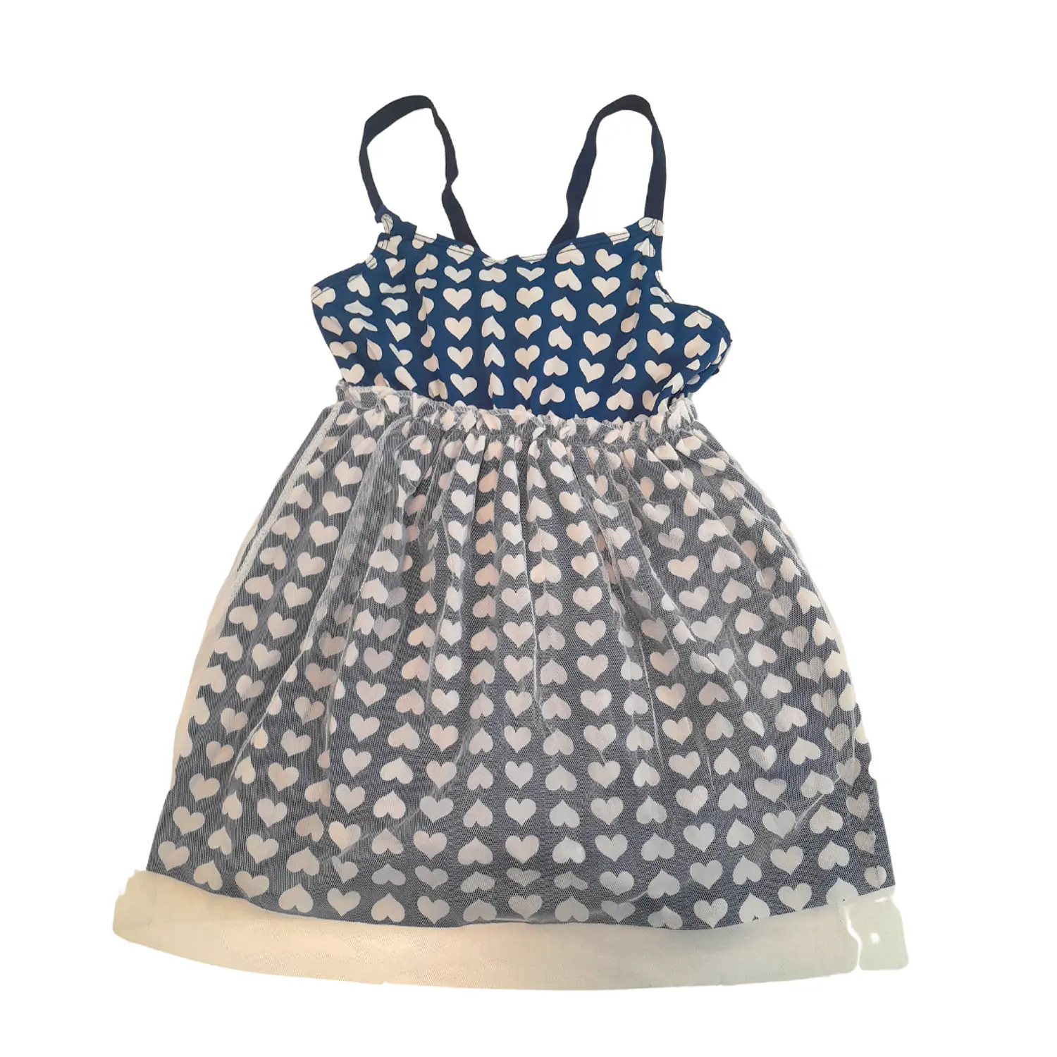 Traje de Baño Vestido Azul Marino con Corazones Talla M 4