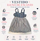 Traje de Baño Vestido Azul Marino con Corazones Talla M - Miniatura 3