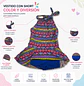 Traje de Baño Vestido Estampado con Short Integrado - Miniatura 3