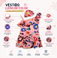 Traje de Baño Vestido Rosado para Niña con Short y Gorrito - Miniatura 3
