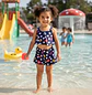 Traje de Baño Infantil 2 Piezas con Short para Niña Azul L - Miniatura 2