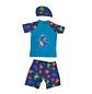Traje de Baño Dinosaurio Azul con Gorro UV Infantil - Miniatura 4