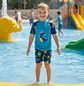 Traje de Baño Dinosaurio Azul con Gorro UV Infantil - Miniatura 3